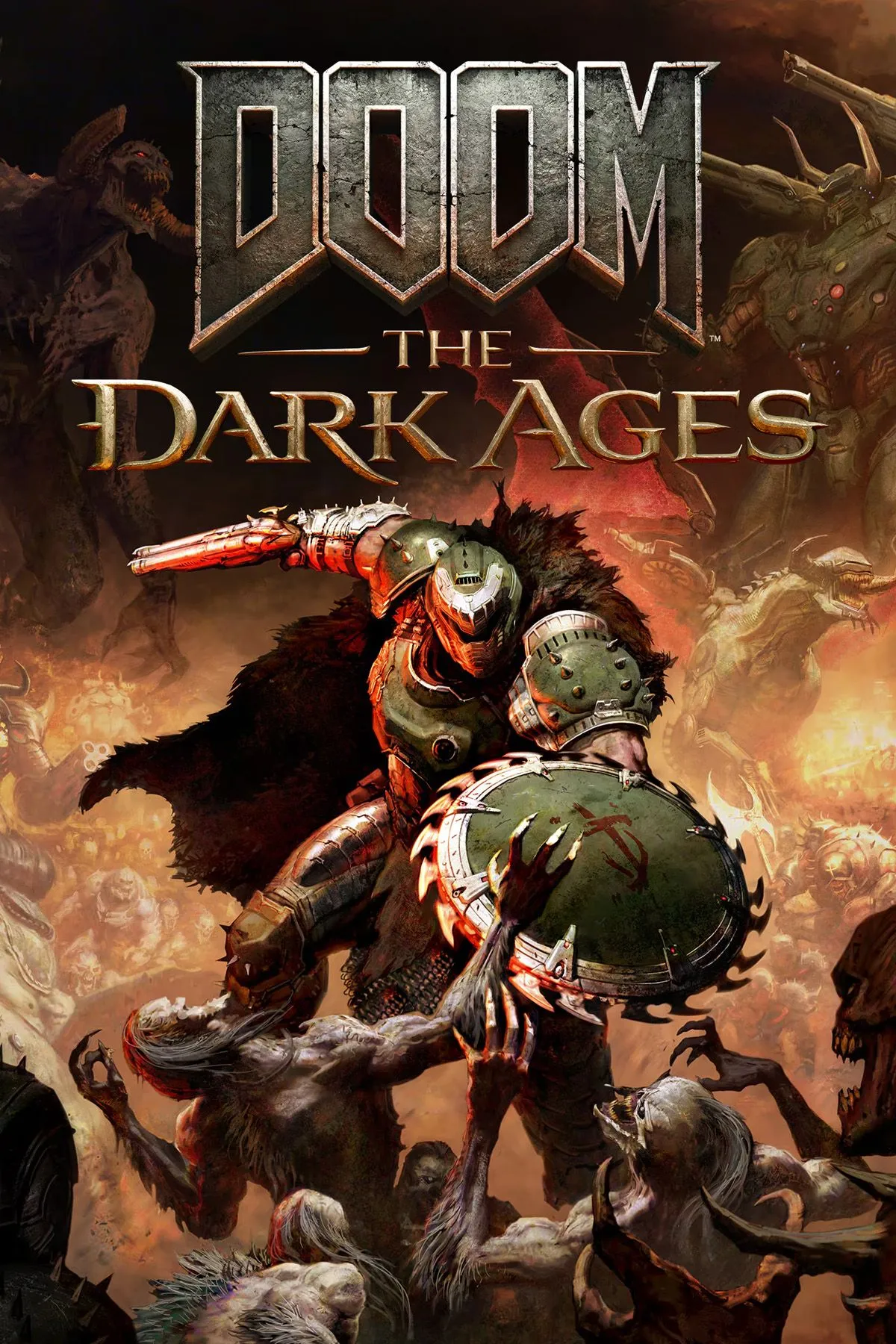 Ảnh bìa chính thức của game bắn súng Doom The Dark Ages