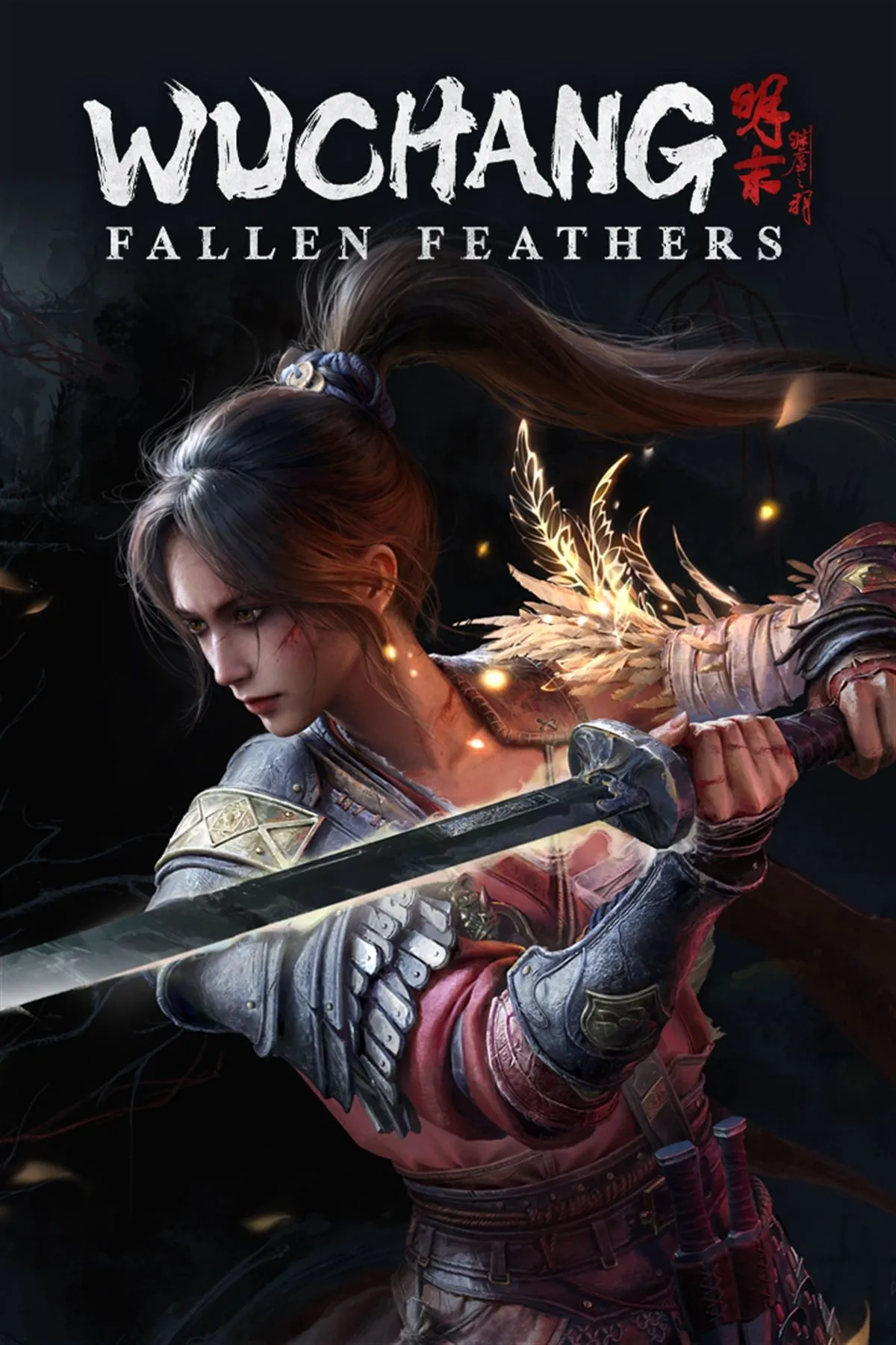 Ảnh bìa chính thức của WUCHANG Fallen Feathers, nổi bật với phong cách nghệ thuật ám ảnh và thiết kế quái vật