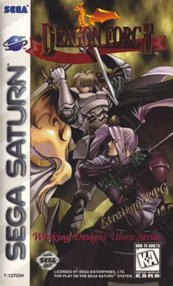 Ảnh bìa game chiến thuật Dragon Force trên Sega Saturn