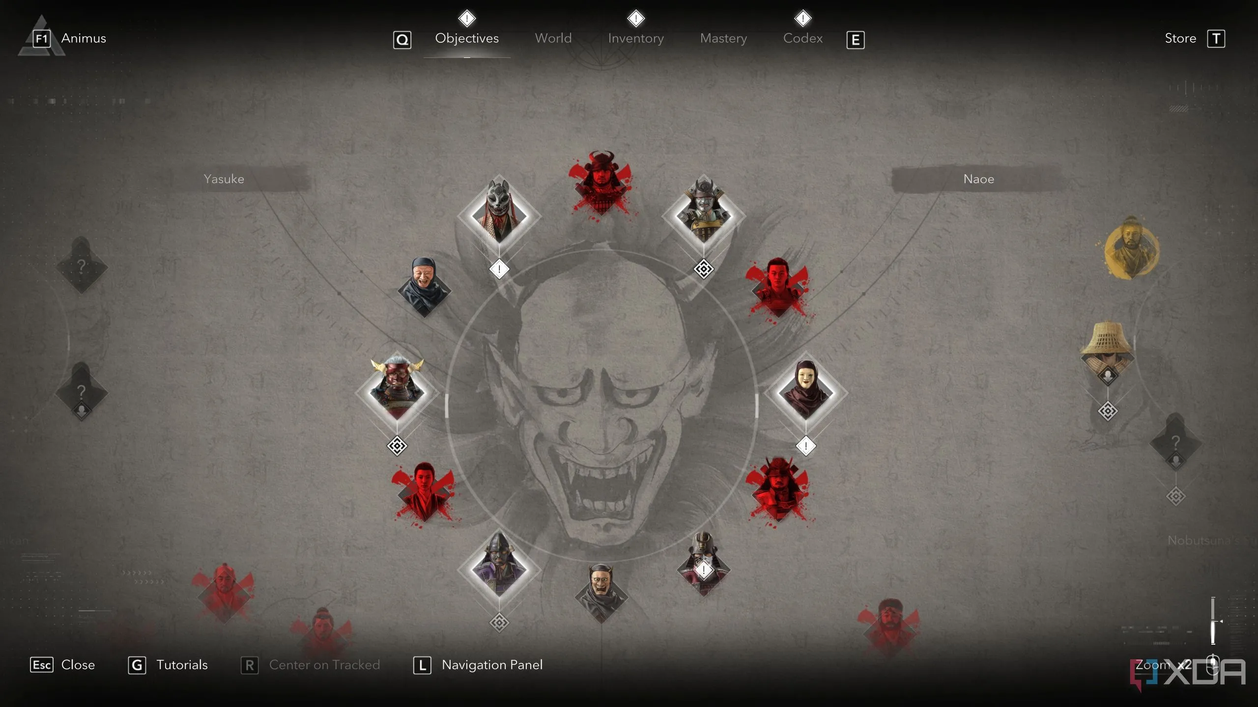 Bảng nhiệm vụ trong Assassin's Creed Shadows giúp người chơi dễ dàng theo dõi và quản lý các mục tiêu.