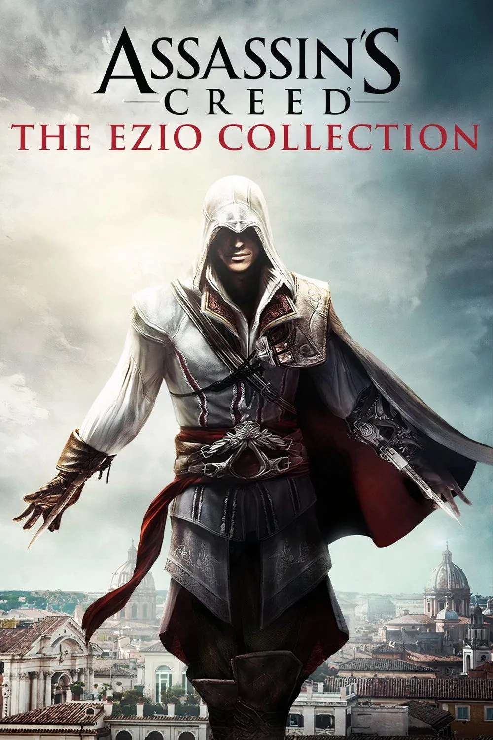 Bìa game Assassin's Creed The Ezio Collection, biểu tượng cho thời kỳ hoàng kim của series với cốt truyện sâu sắc về Sát thủ và Hiệp sĩ Đền.