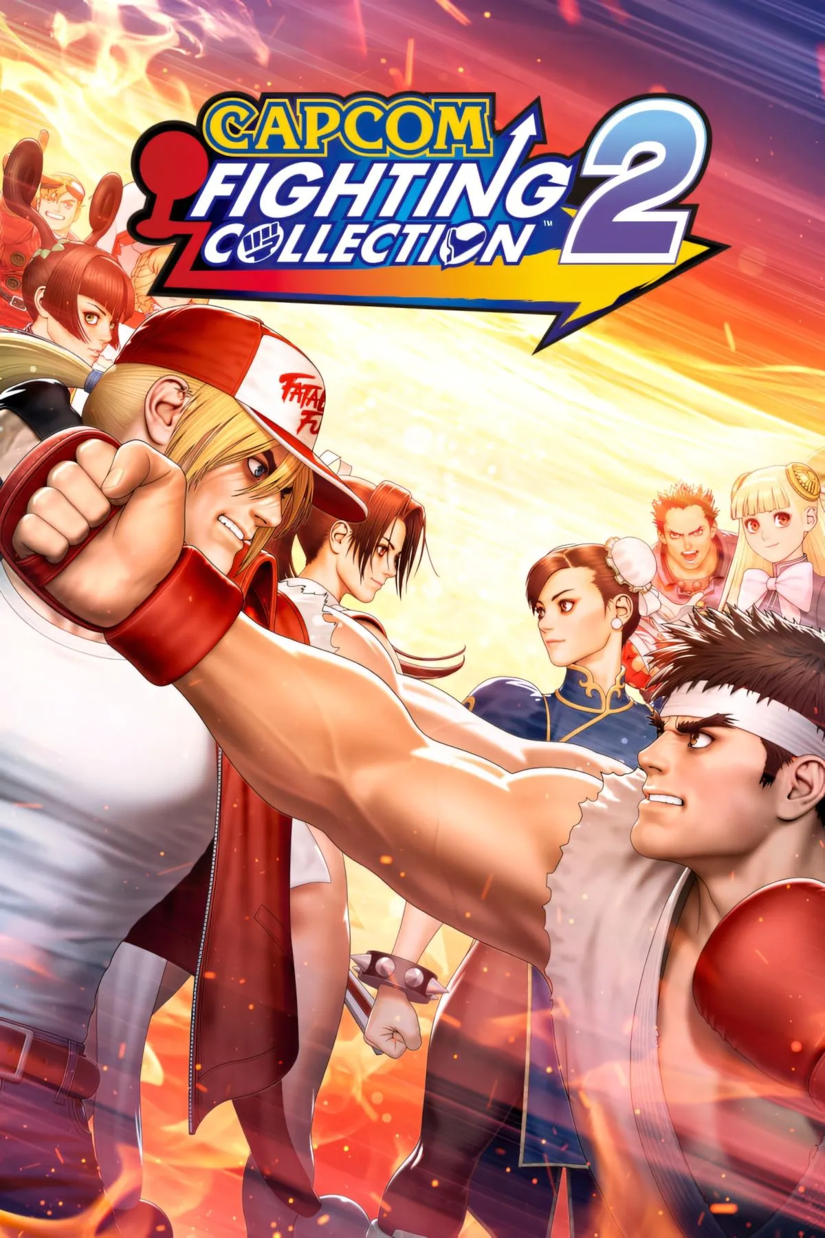 Bìa game Capcom Fighting Collection 2 với các nhân vật đối kháng kinh điển.
