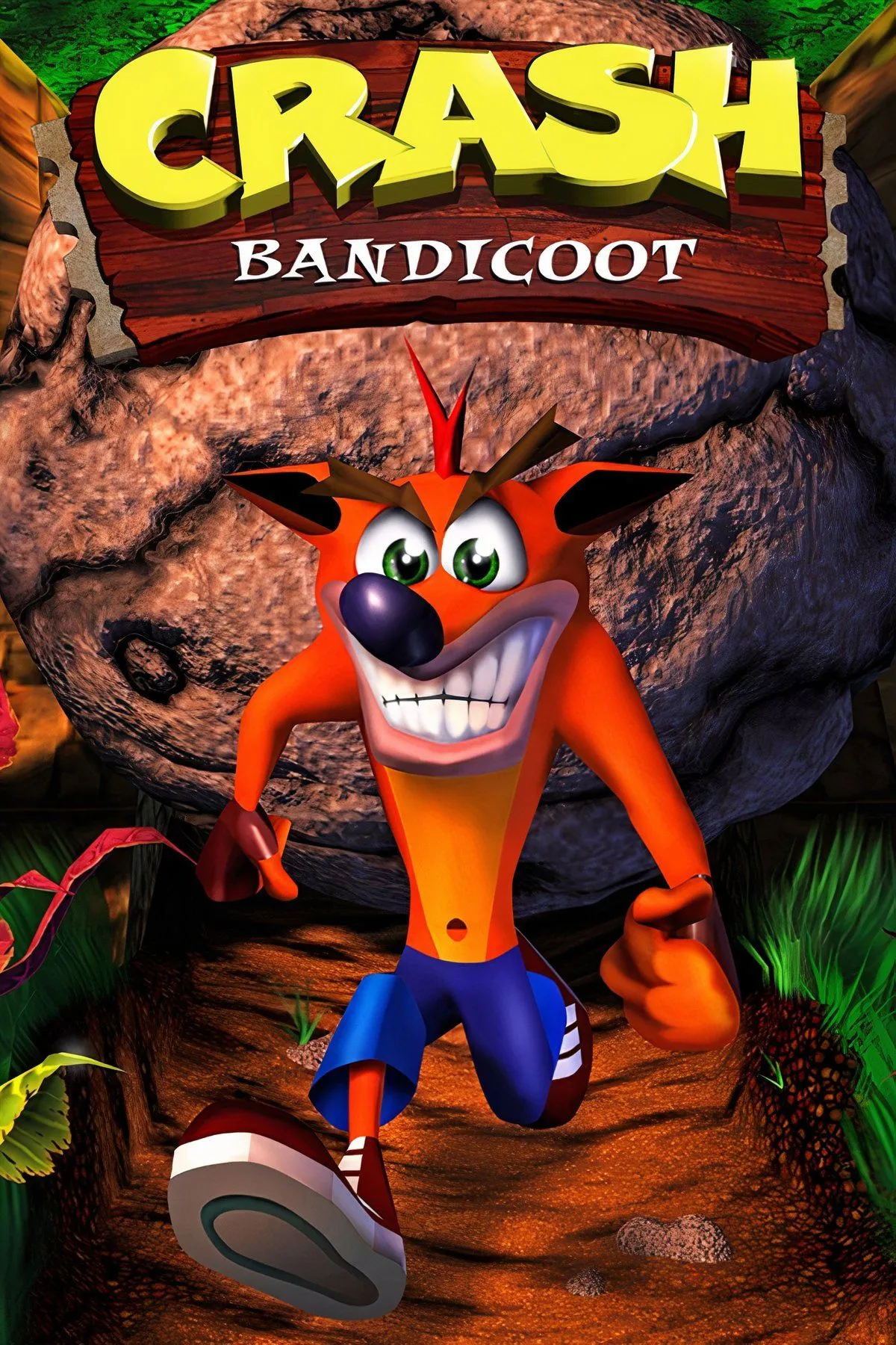 Bìa game Crash Bandicoot phiên bản Black Label trên PlayStation 1