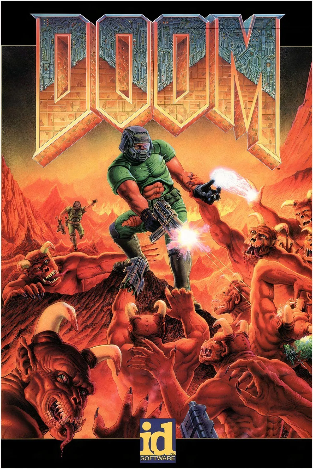 Bìa game Doom phiên bản Long Box trên PlayStation 1