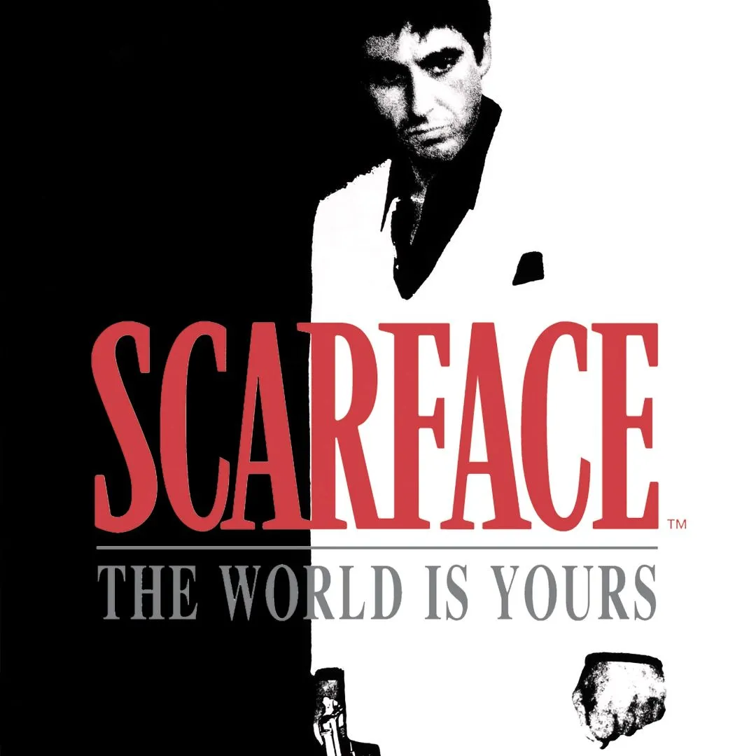 Bìa game Scarface The World is Yours, tựa game hành động thế giới mở dựa trên phim kinh điển, nổi bật với hệ thống chiến đấu cải tiến.