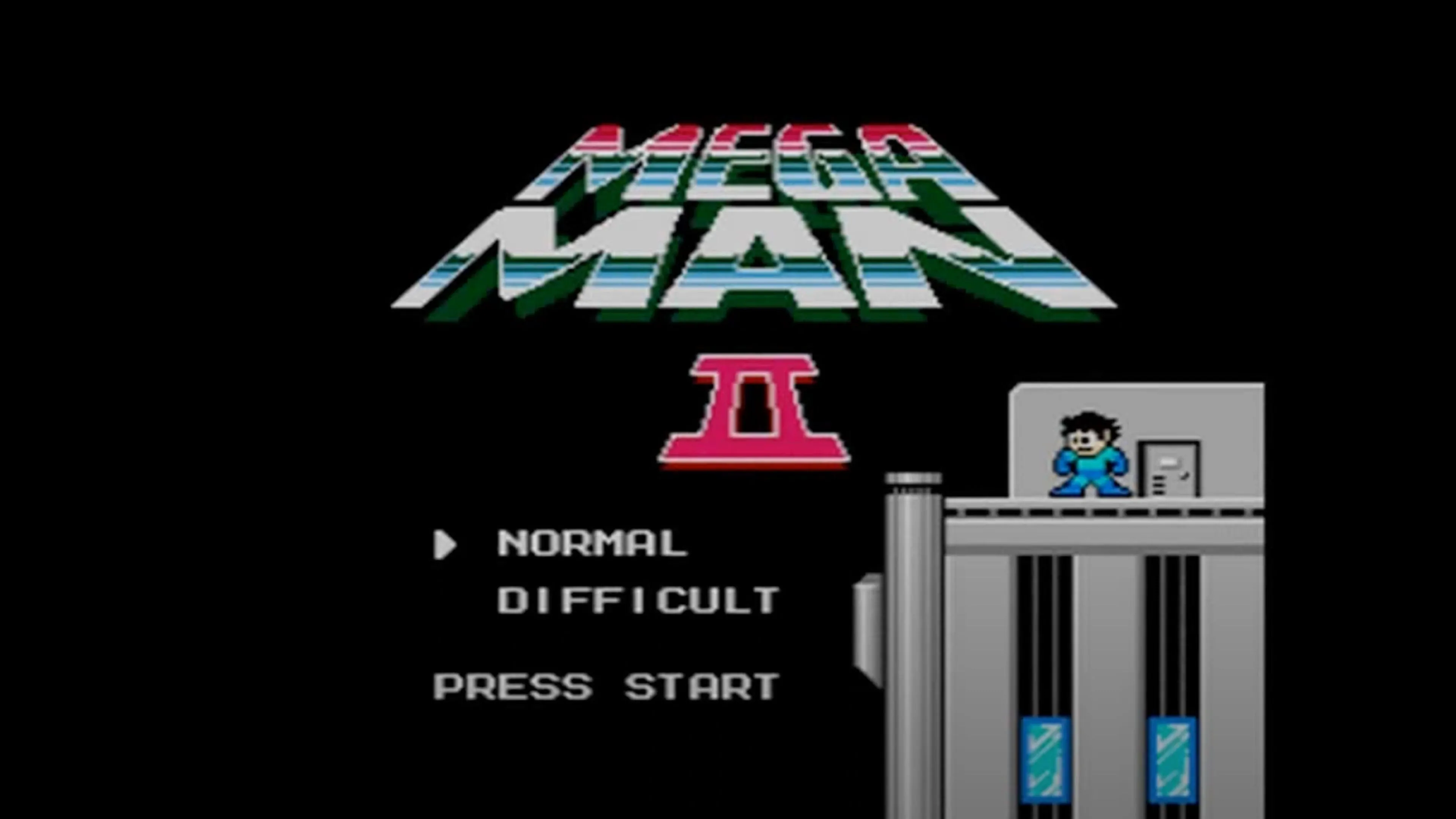 Bìa nghệ thuật của Mega Man 2, với Mega Man và một số trùm robot nổi bật.