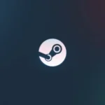 Biểu tượng Steam màu xanh trên nền chuyển sắc, đại diện cho nền tảng game phổ biến của Valve