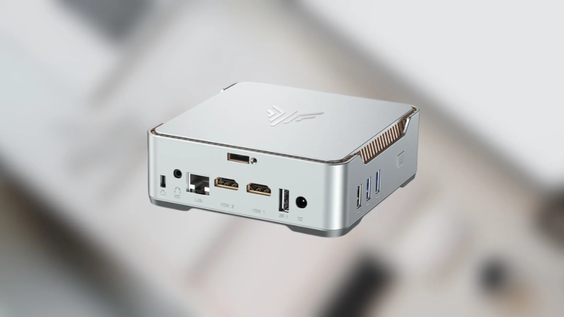 Các cổng kết nối đa dạng trên Mini PC Kamrui GK3Plus bao gồm USB, HDMI, Ethernet