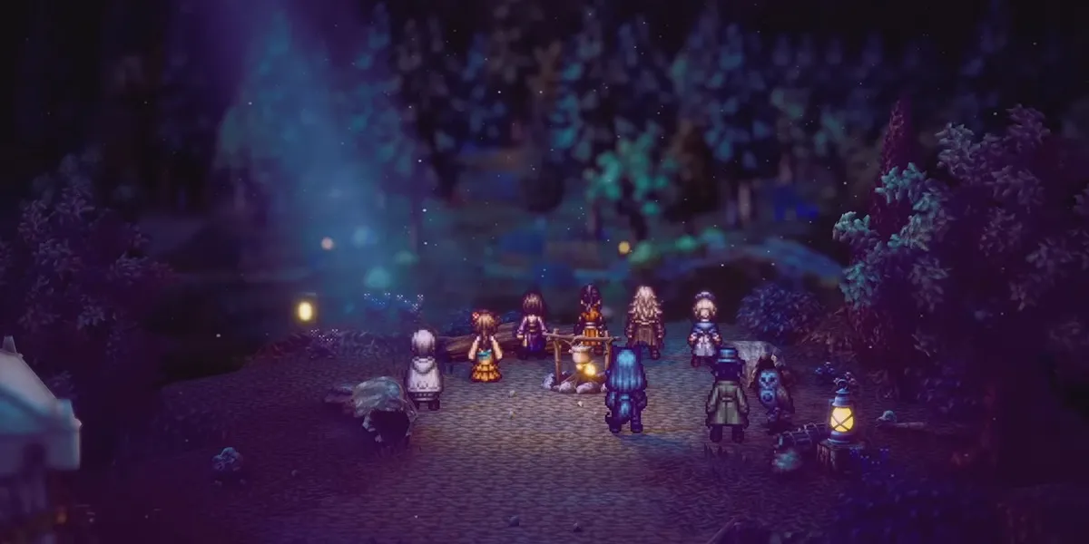 Các nhân vật trong Octopath Traveler II với đồ họa HD-2D độc đáo và phong cách chiến đấu theo lượt