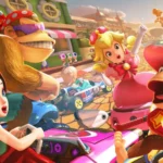 Các tay đua nhộn nhịp trong tựa game Mario Kart 8 Deluxe