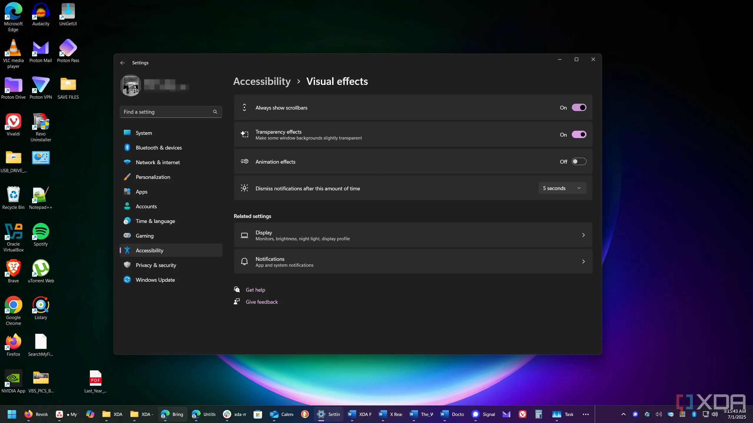Cài đặt Luôn hiển thị thanh cuộn trong Windows 11 để cải thiện trải nghiệm