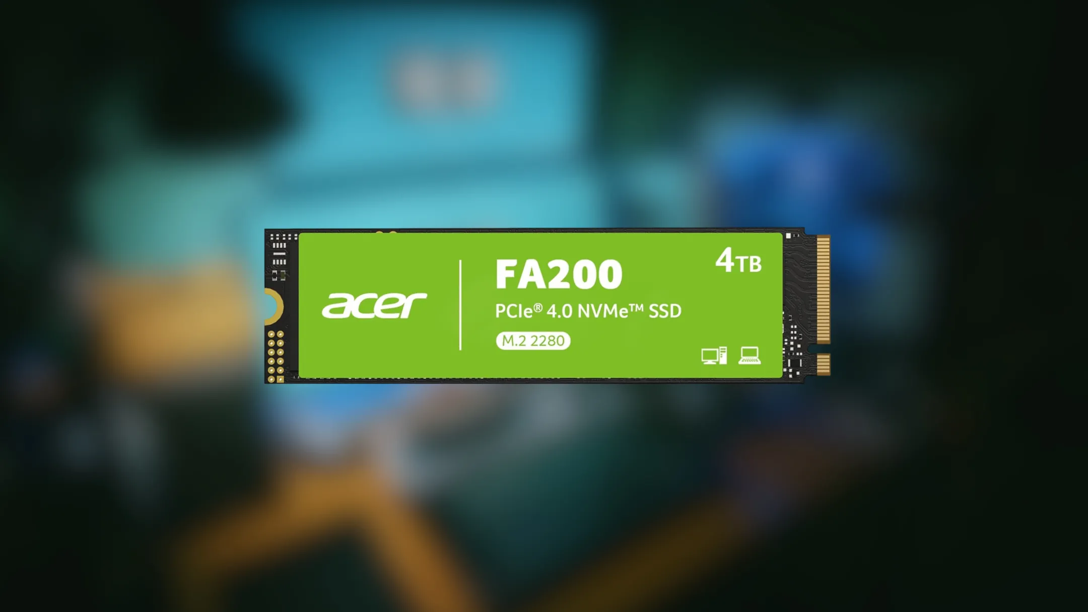 Cận cảnh ổ cứng SSD Acer FA200 M.2 NVMe Gen4 hiệu năng cao