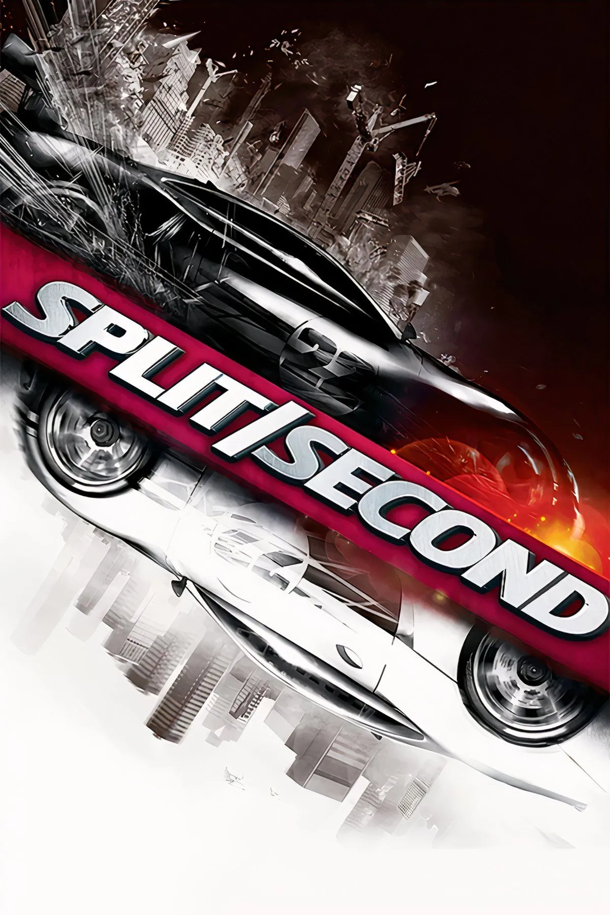 Cảnh cháy nổ hoành tráng trong Split/Second, game đua xe phá hủy môi trường của Black Rock Studios.