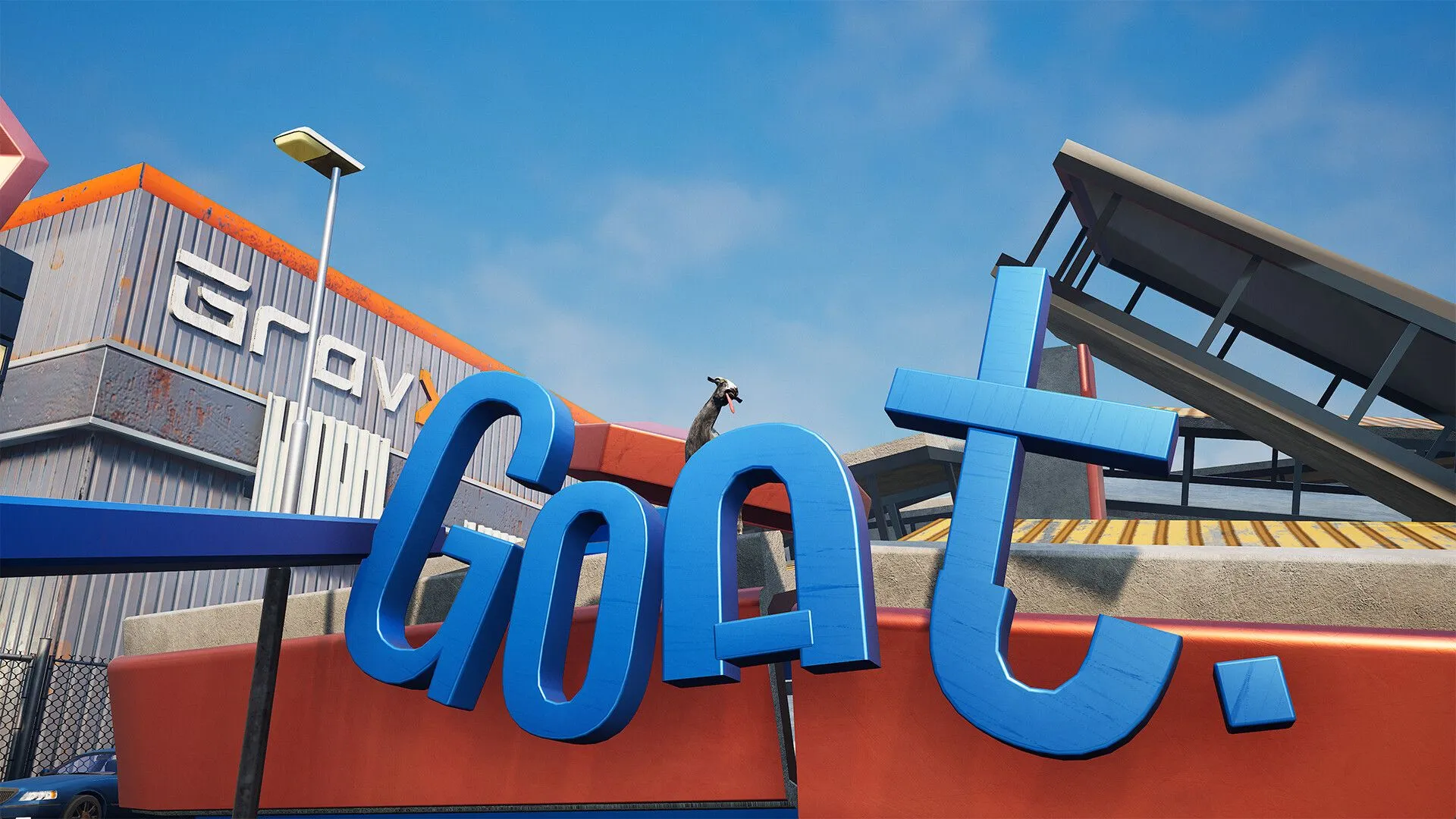 Cảnh chơi game Goat Simulator Remastered với những hiệu ứng vật lý đặc biệt