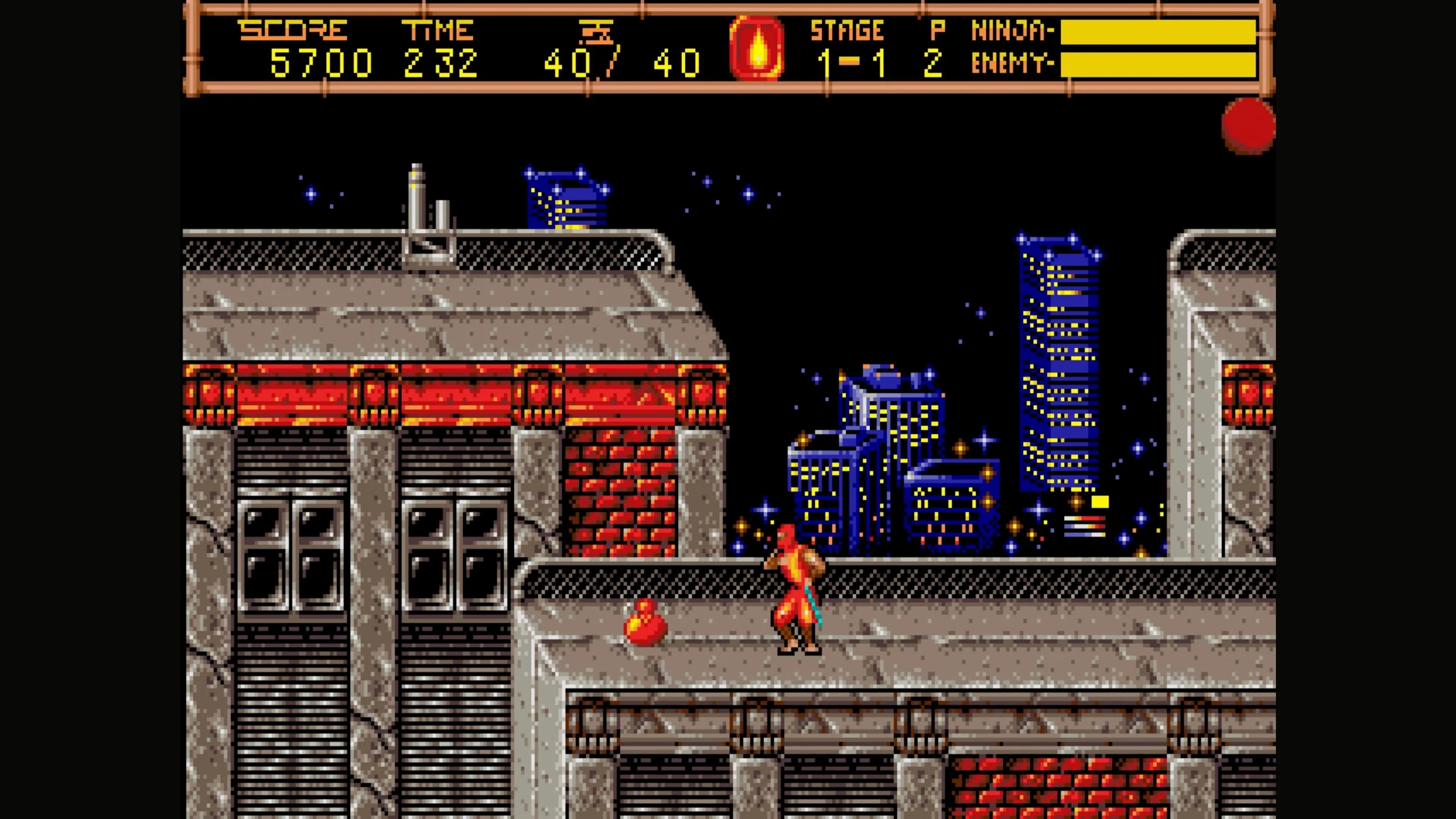 Cảnh chơi game Ninja Gaiden II: The Dark Sword of Chaos với Ryu Hayabusa đang chiến đấu trong một khu rừng.