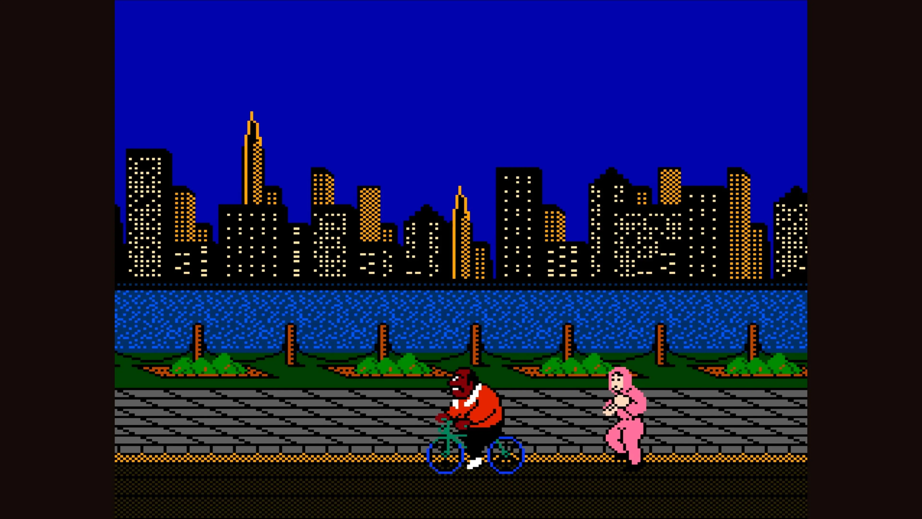 Cảnh gameplay Punch-Out!! với một trong các đối thủ nổi tiếng của game, ở góc nhìn người chơi.