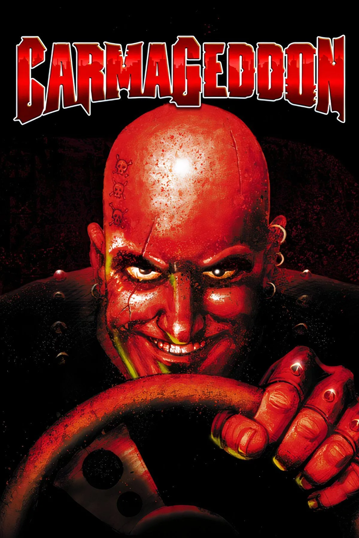 Cảnh xe đua và va chạm trong game Carmageddon