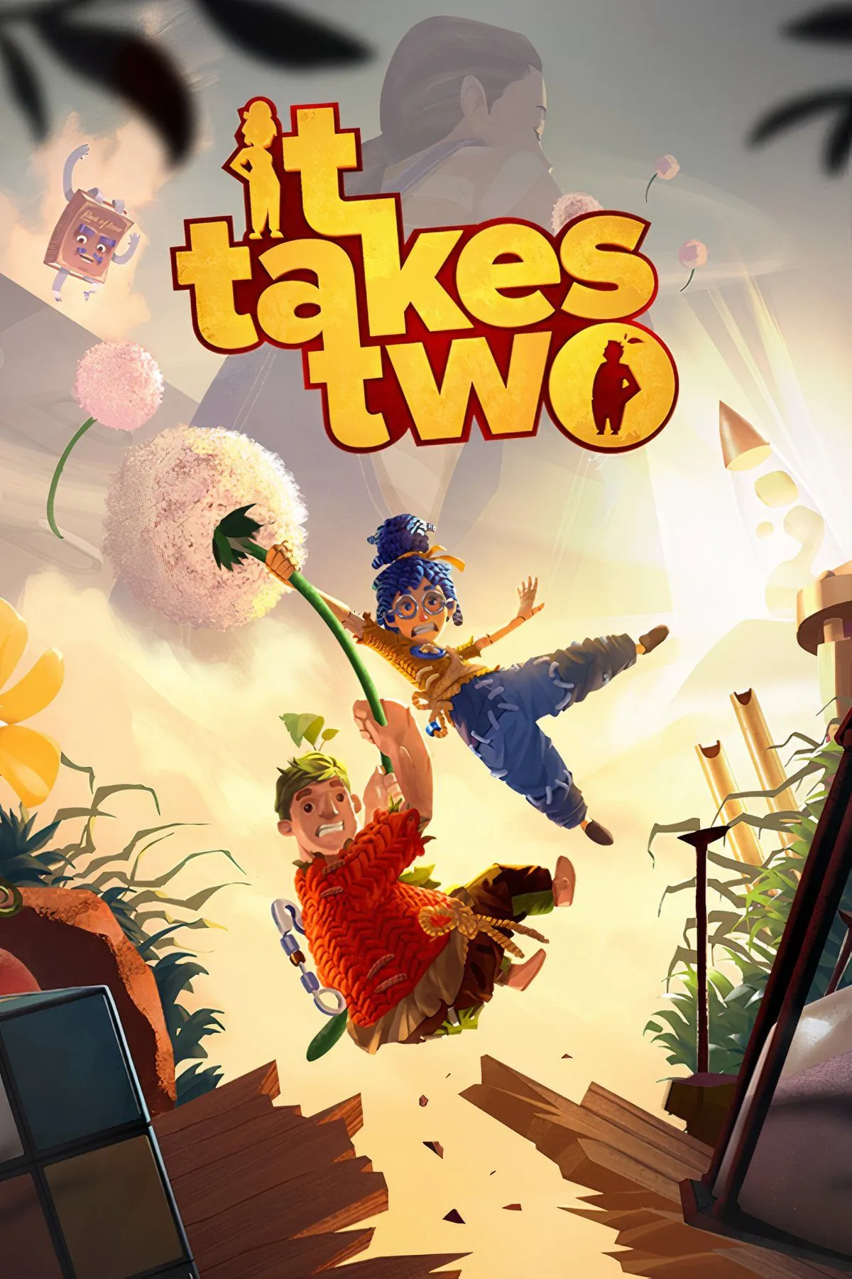 Cặp đôi Cody và May trong It Takes Two đang hợp tác vượt qua thử thách trong một môi trường game sáng tạo.