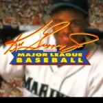 Cầu thủ bóng chày trên sân trong game Ken Griffey Jr. Presents Major League Baseball trên SNES