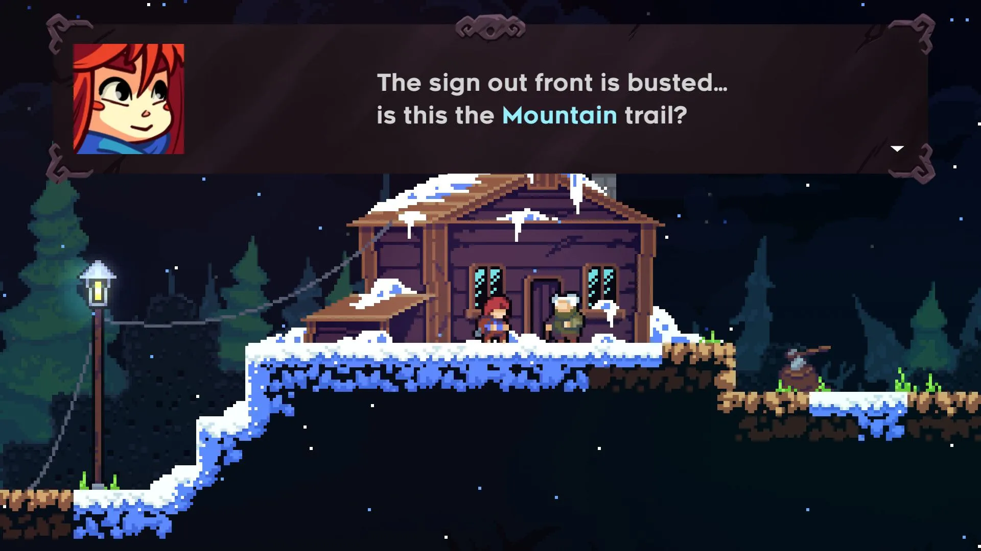 Celeste: Hai nhân vật trong cabin, với cuộc đối thoại ý nghĩa về hành trình của Madeline