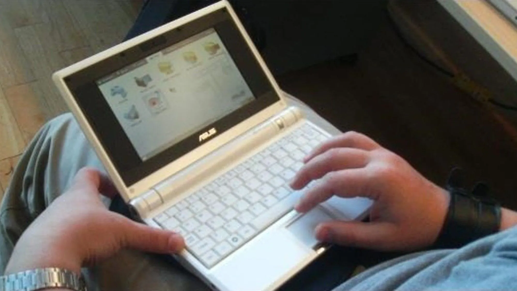 Chiếc netbook được sử dụng, thể hiện phân khúc sản phẩm giá rẻ và biên lợi nhuận thấp cho nhà sản xuất
