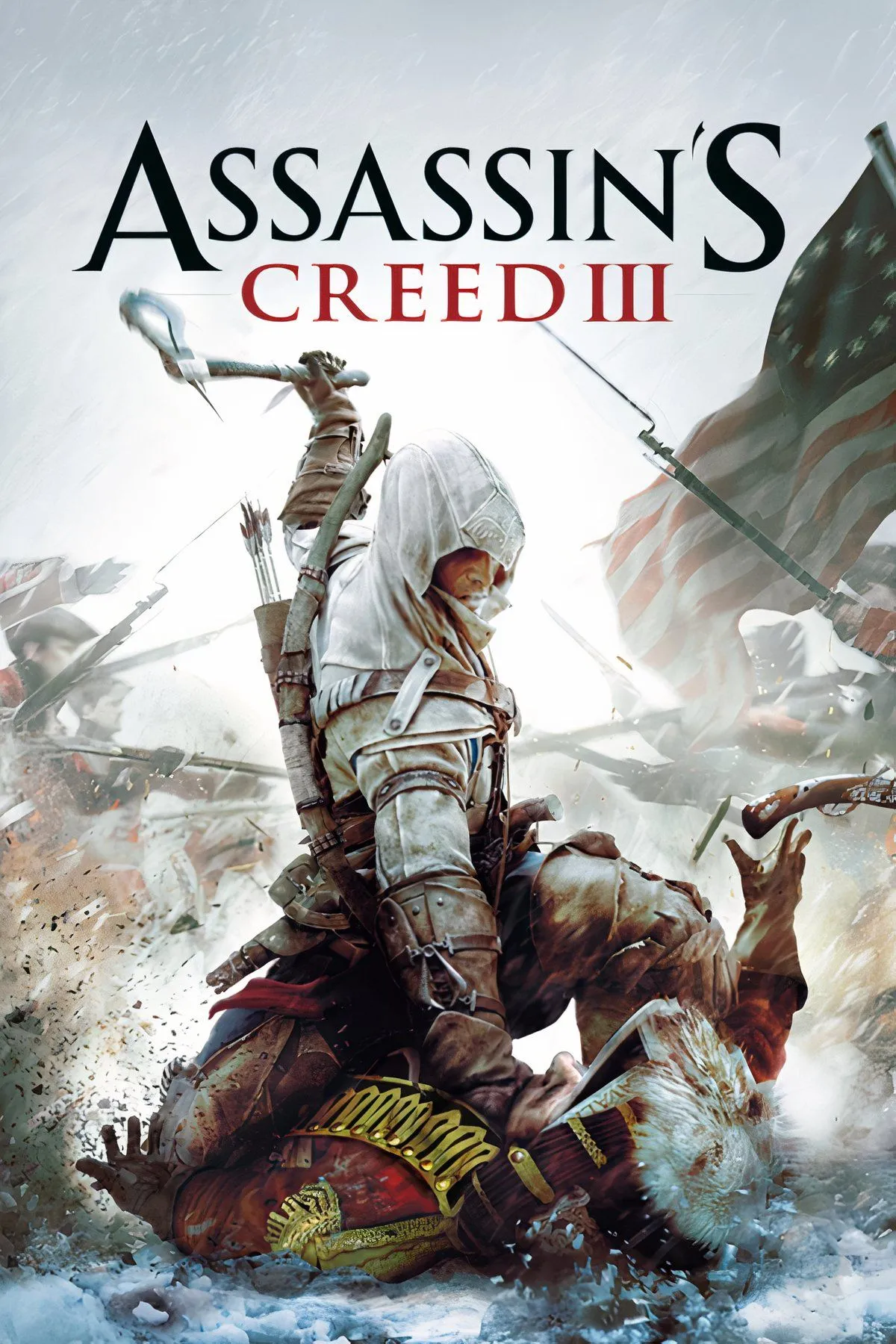 Connor với chiếc rìu tomahawk trong cảnh chiến đấu ác liệt của Assassin's Creed III