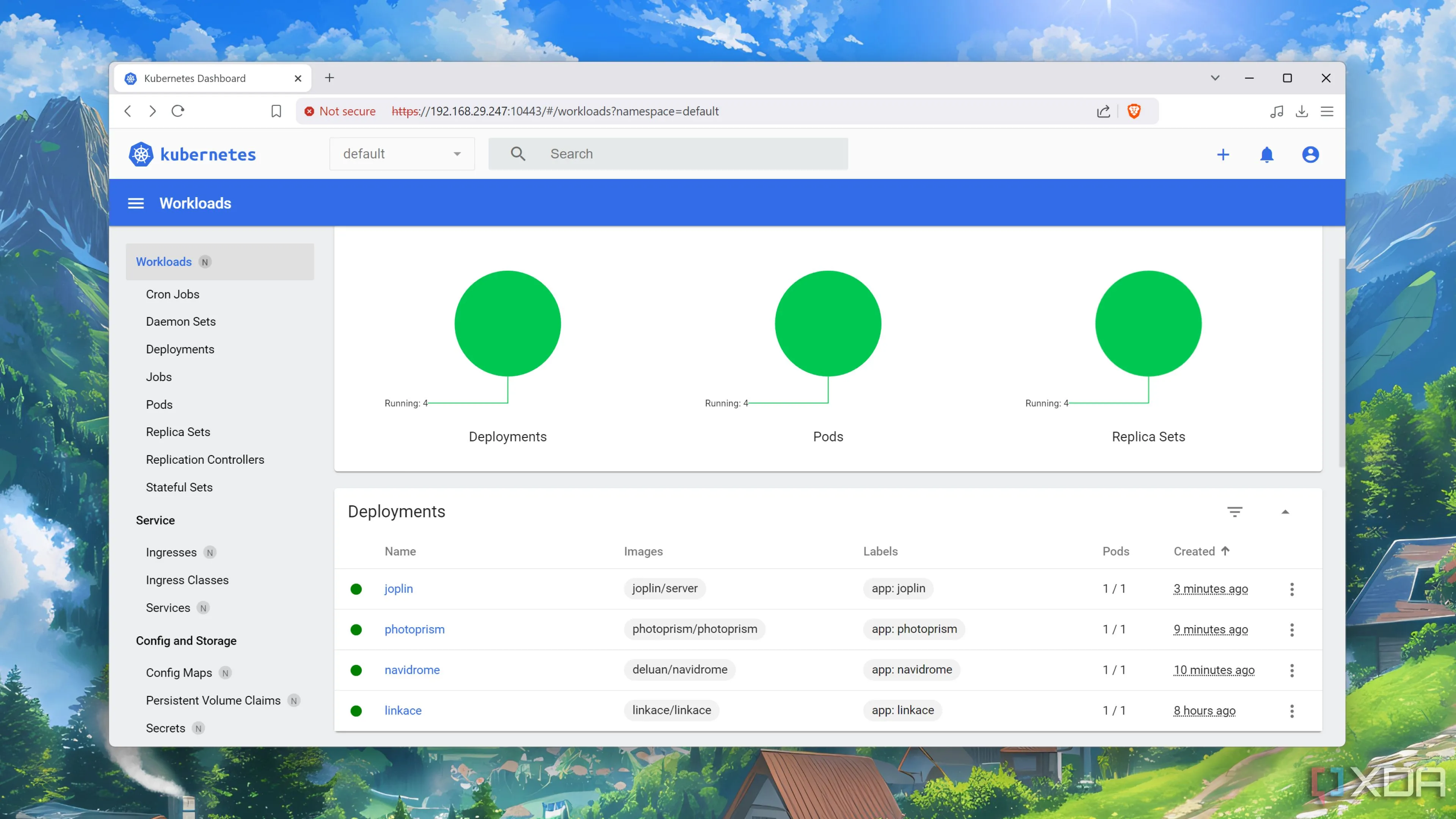 Cụm Kubernetes đang chạy trên Raspberry Pi, minh họa khả năng điều phối container mạnh mẽ.
