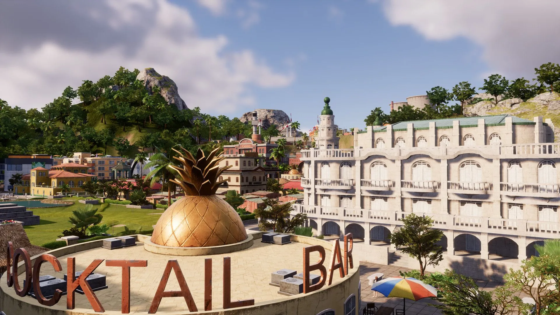 Dân cư di chuyển trên đường phố đông đúc của Tropico 6, phản ánh cuộc sống thường nhật và các vấn đề quản lý đô thị