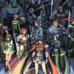 Dàn nhân vật chính trong Fire Emblem: Path of Radiance, một tựa game chiến thuật huyền thoại trên GameCube