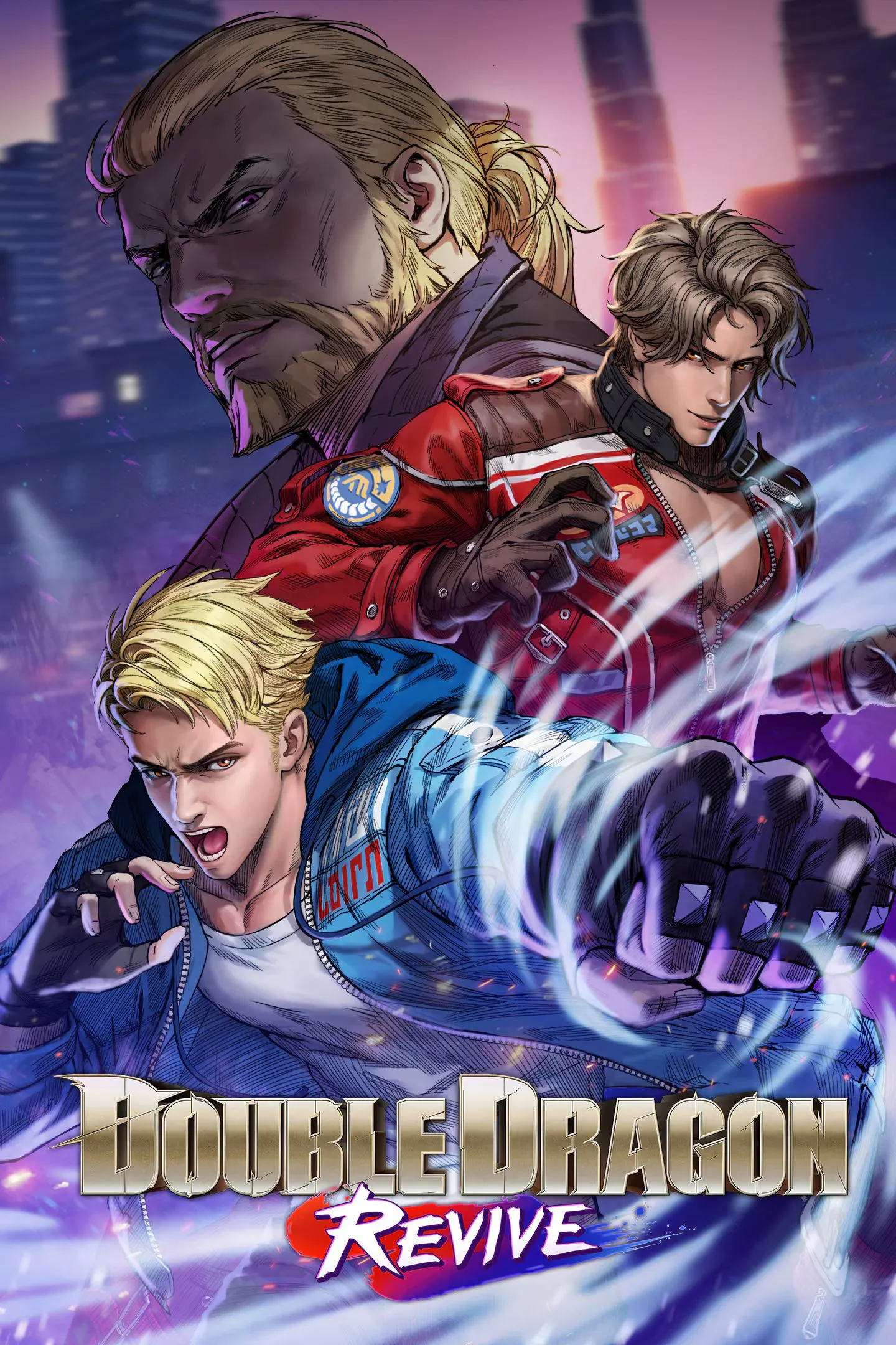 Double Dragon Revive bìa game: hai anh em Billy và Jimmy Lee trong tư thế chiến đấu, tái hiện phong cách beat 'em up cổ điển với đồ họa hiện đại