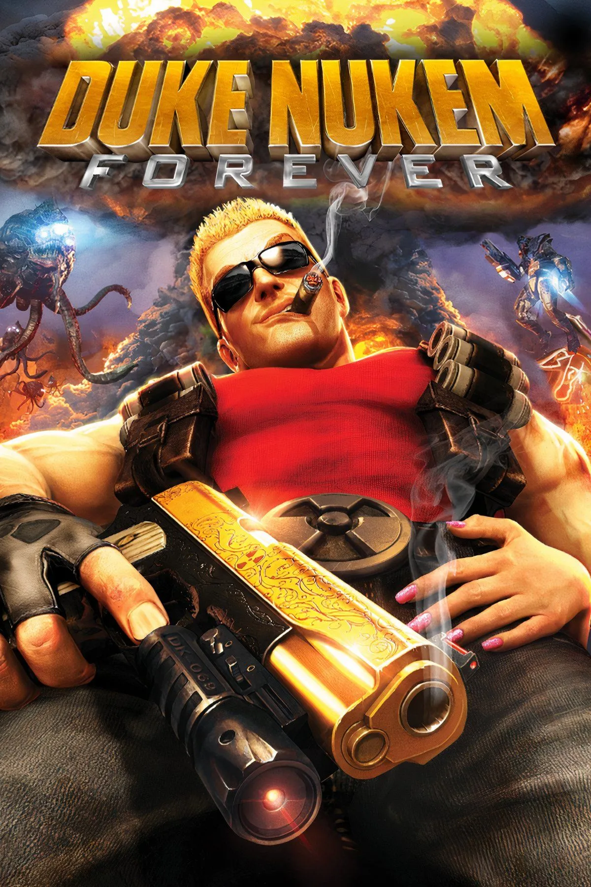 Duke Nukem trong Duke Nukem Forever, biểu tượng của sự phát triển kéo dài và thất bại.