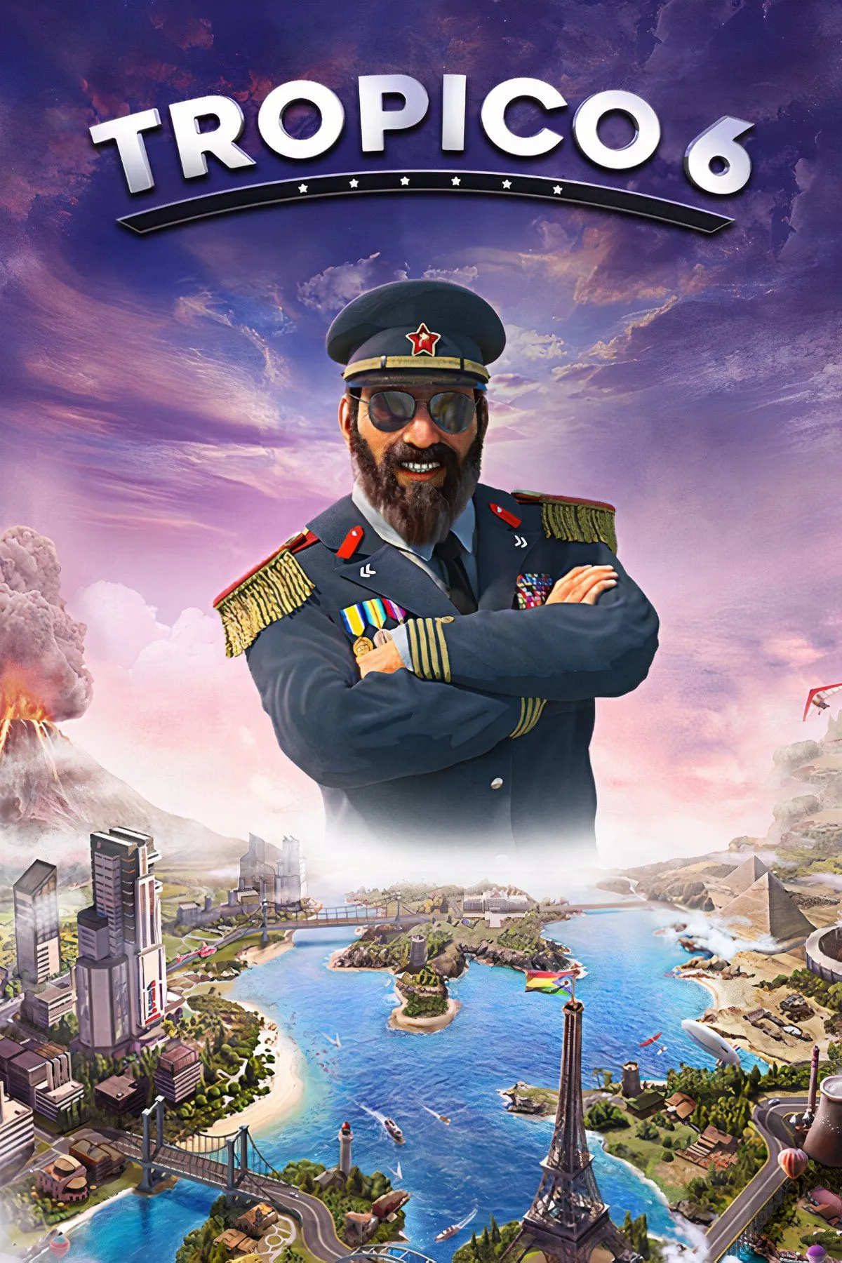 El Presidente vẫy tay chào người dân trên đảo quốc Tropico 6, thể hiện phong cách lãnh đạo độc tài hài hước