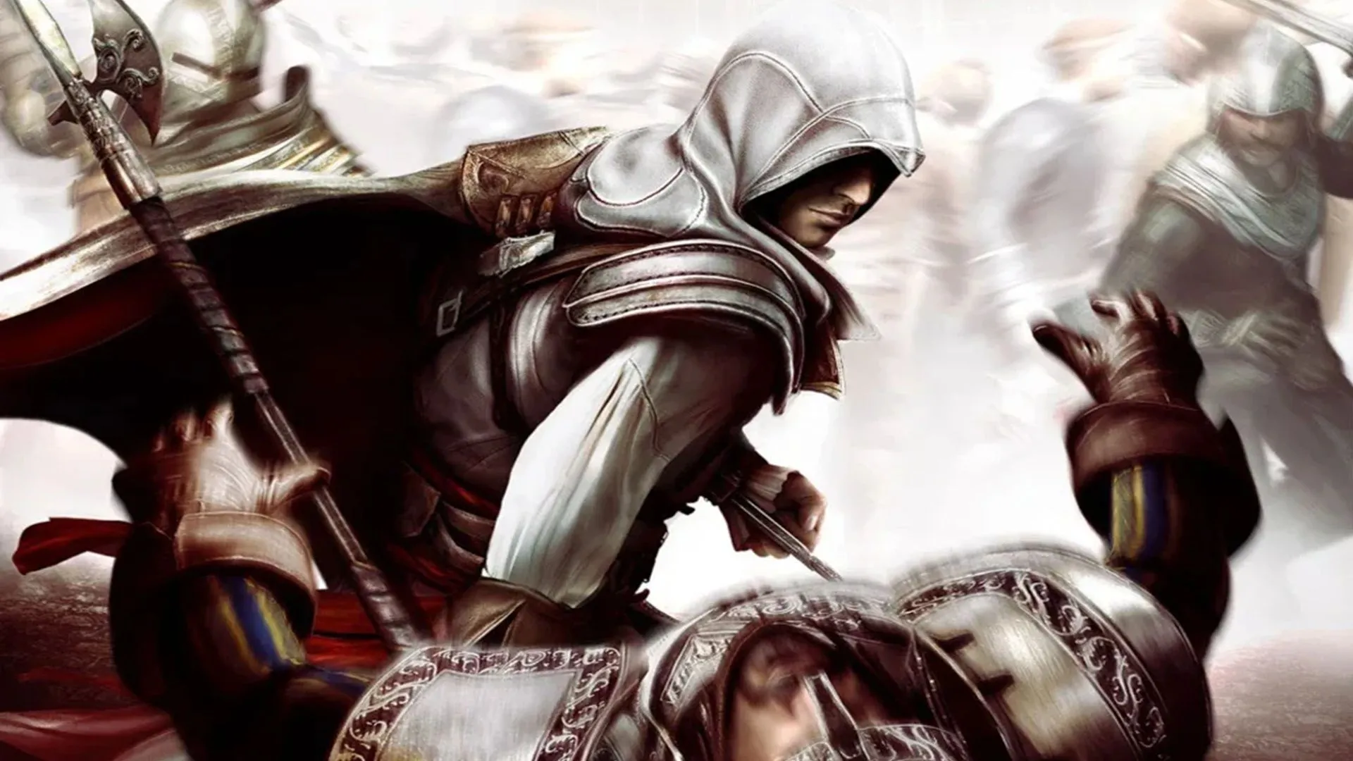 Ezio Auditore da Firenze trong Assassin's Creed II, tượng trưng cho khả năng tái hiện lịch sử của series
