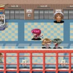 Gameplay của Magic Knight Rayearth trên Sega Saturn, với hình ảnh nhân vật chính chiến đấu và sử dụng phép thuật.