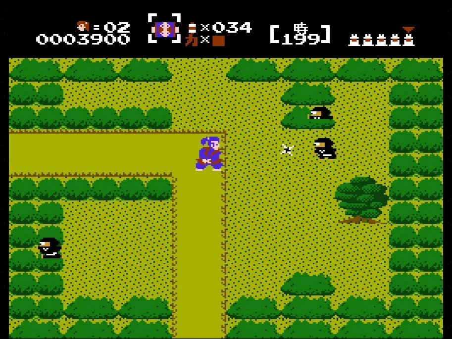 Gameplay của The Mysterious Murasame Castle, game hành động phiêu lưu trên Famicom Disk System
