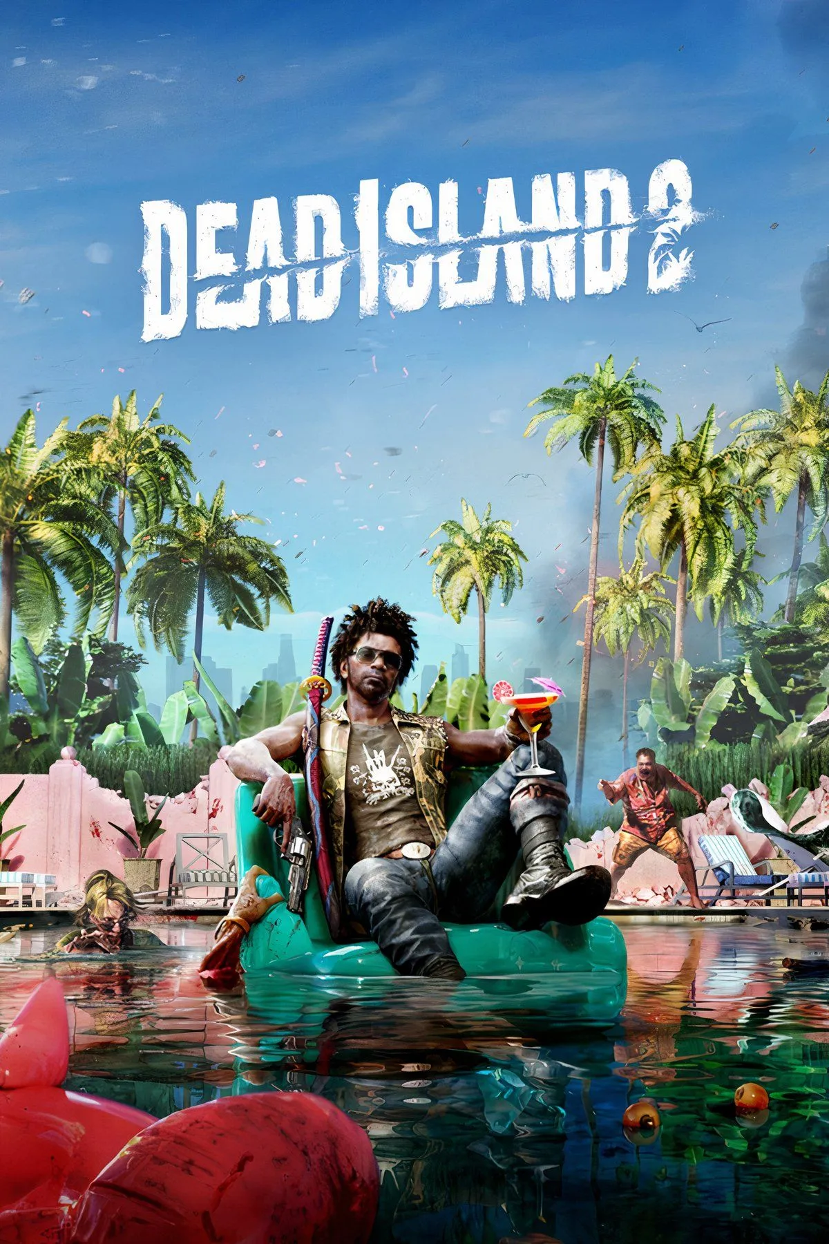 Gameplay Dead Island 2 với zombie và cảnh quan Los Angeles đầy nắng.