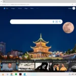 Giao diện công cụ tìm kiếm Bing hiển thị trên trình duyệt Microsoft Edge trên màn hình laptop, minh họa sự tích hợp giữa Bing và Edge.