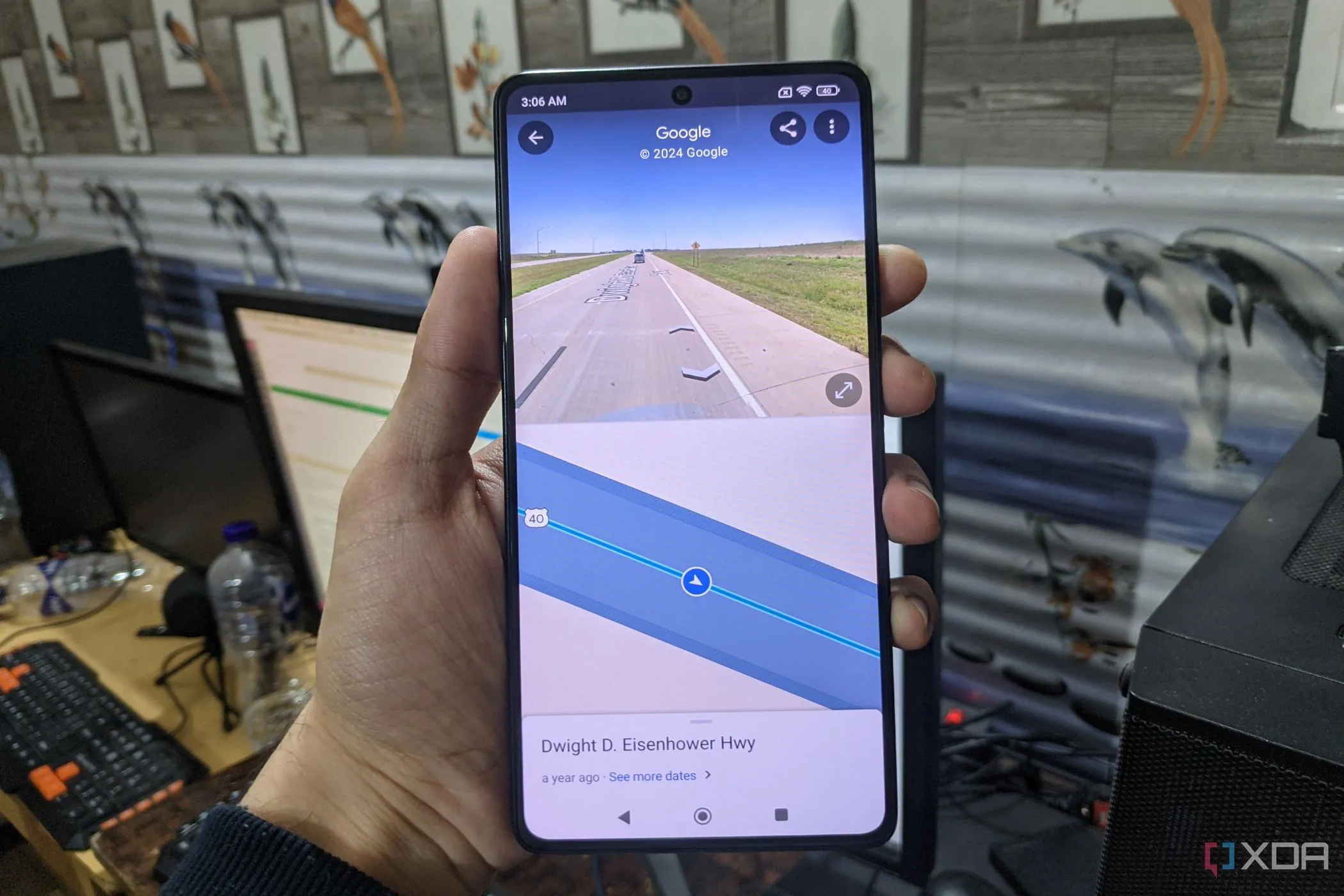 Giao diện Google Maps đang chạy trên điện thoại Poco F5, hiển thị tính năng Timeline hoặc dữ liệu vị trí.