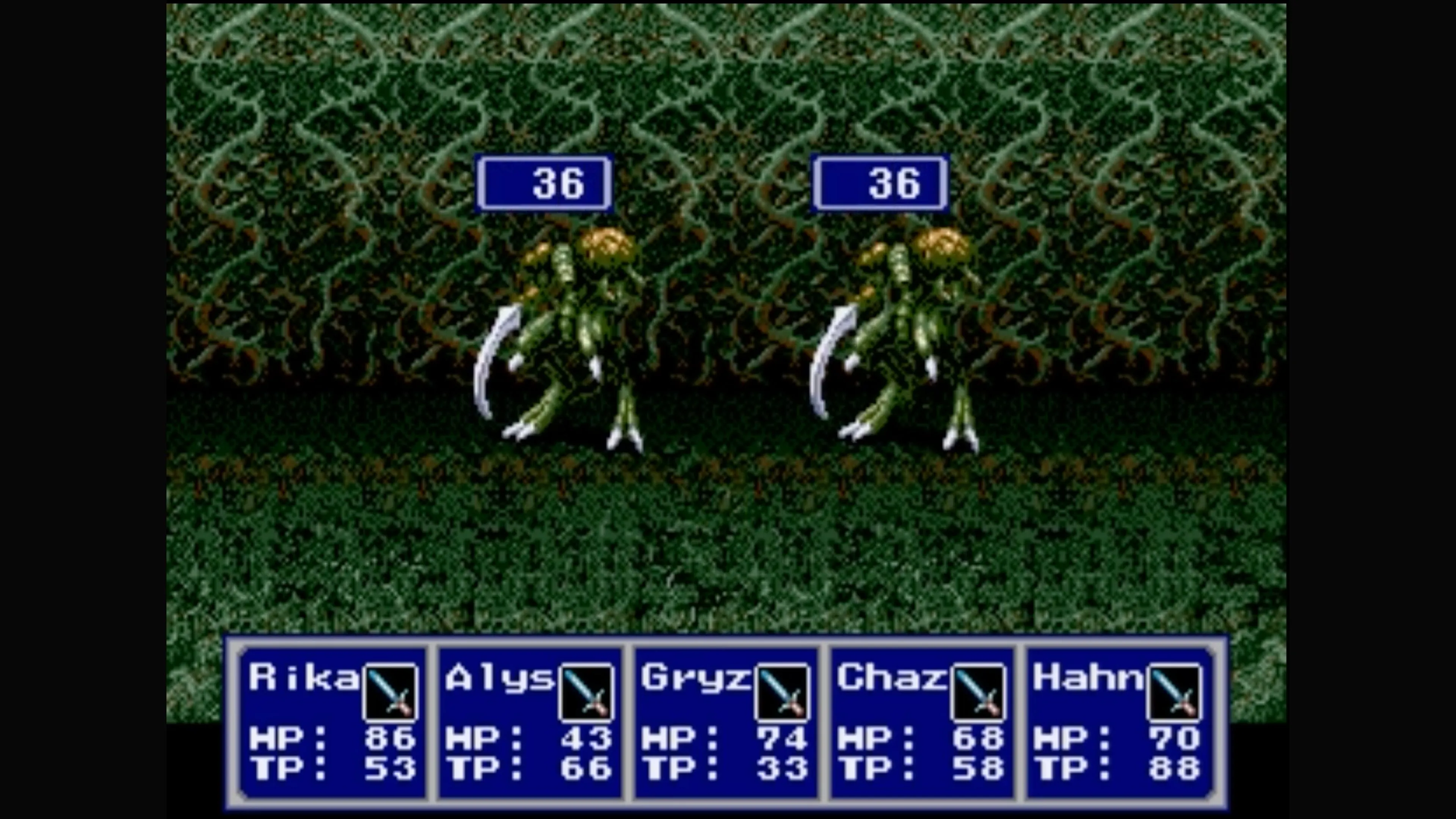 Giao diện hội thoại và nhân vật trong Phantasy Star IV, cho thấy tiềm năng làm lại cốt truyện sâu sắc với đồ họa hiện đại trên PC