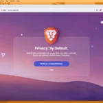 Giao diện màn hình chính của trình duyệt Brave trên macOS, thể hiện cam kết bảo vệ quyền riêng tư người dùng.