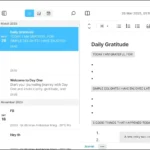 Giao diện người dùng của ứng dụng Day One trên Windows với thiết kế tối giản và hiện đại