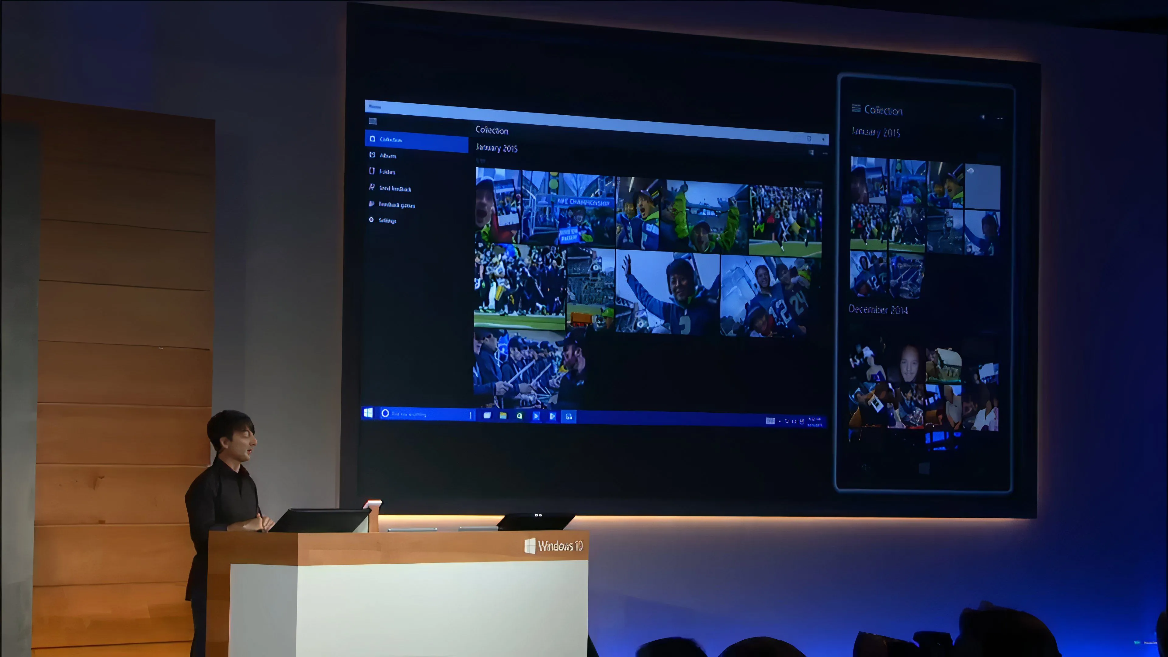 Giao diện người dùng Windows 10 minh họa tính năng Continuum cho các thiết bị lai
