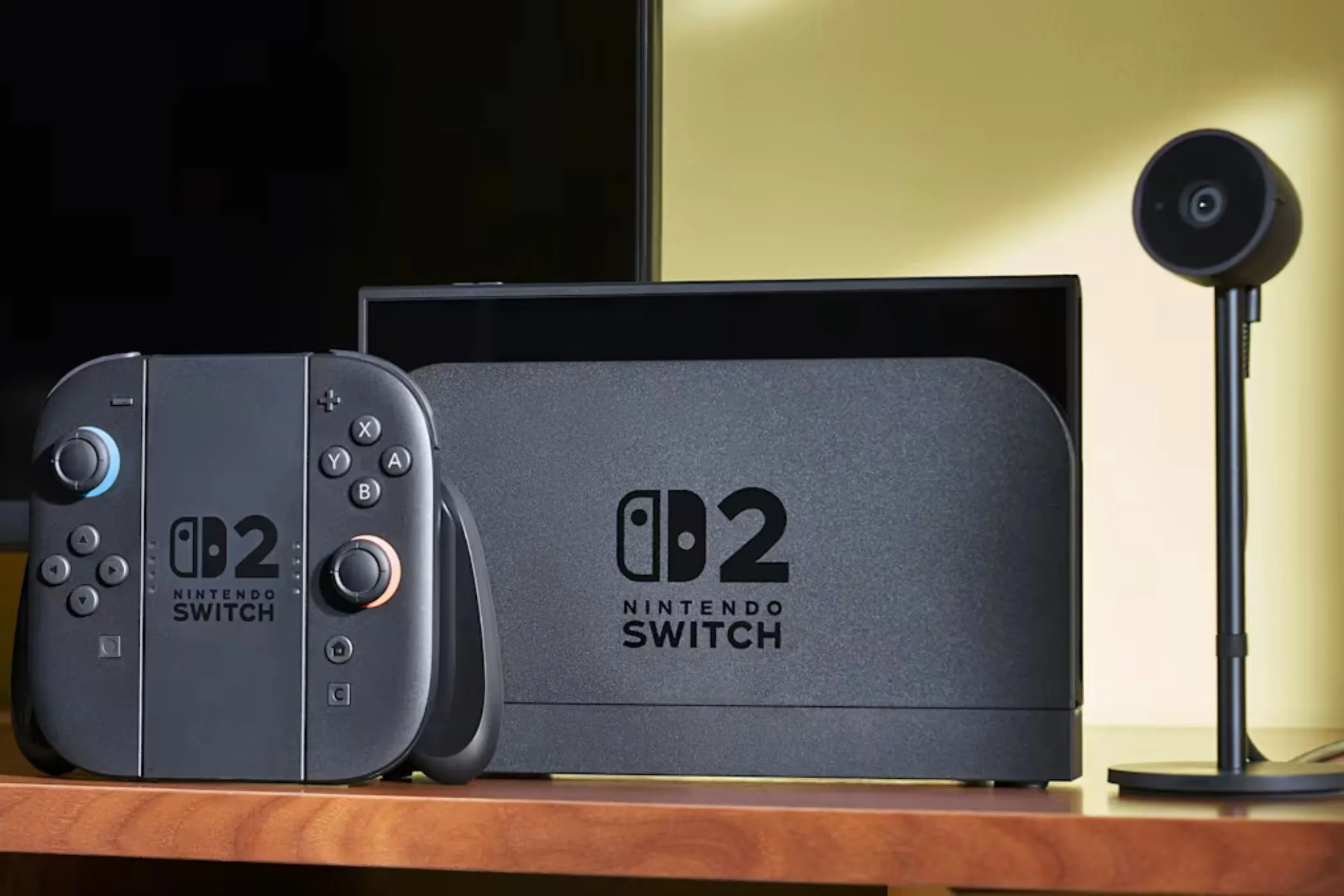Hệ máy Nintendo Switch 2 với thiết kế mới và camera trên bàn