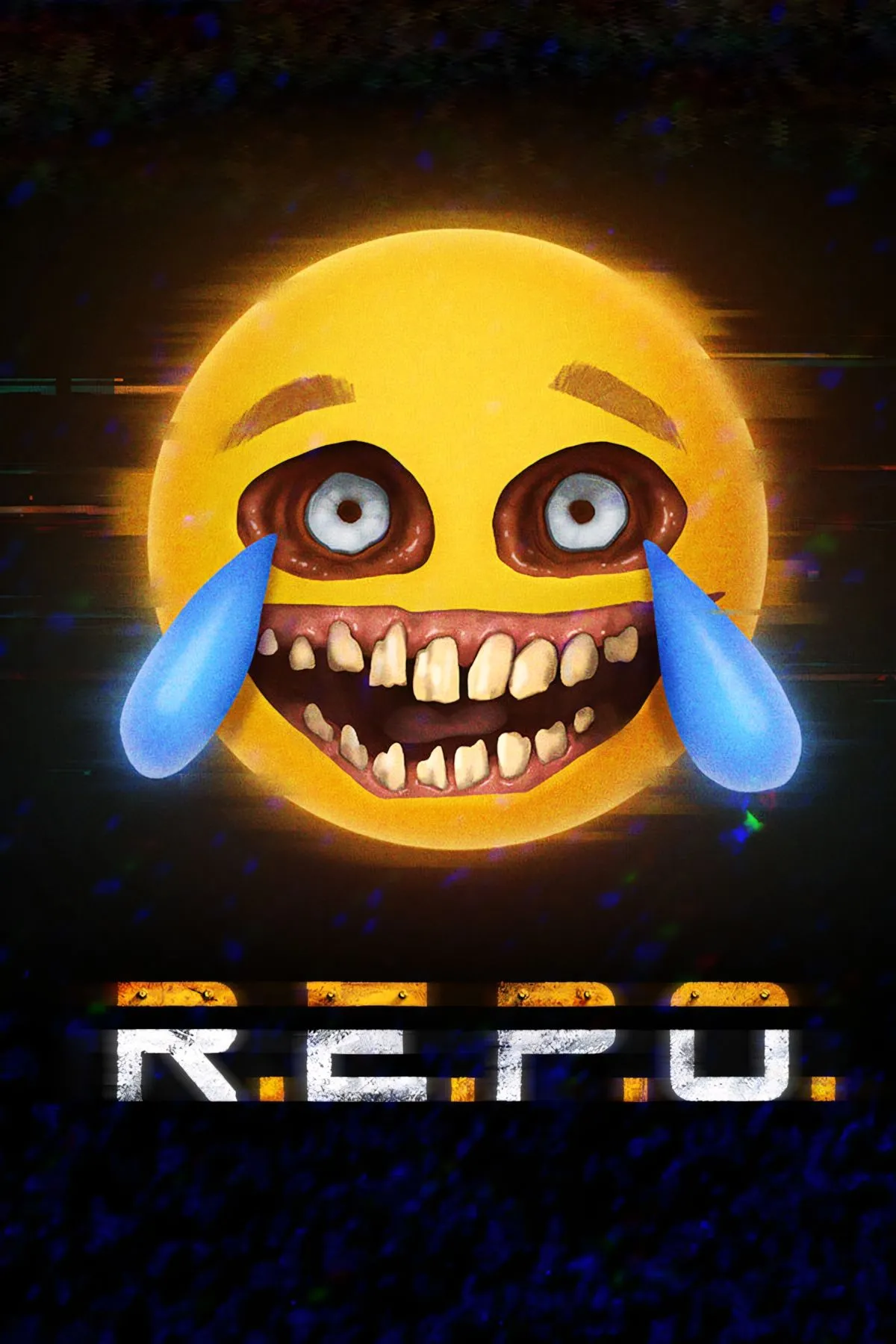 Hình ảnh bìa game R.E.P.O. với các nhân vật đặc vụ vũ trụ trong không gian kinh dị.