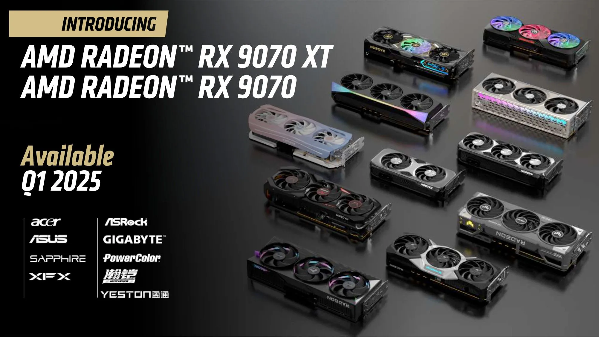 Hình ảnh đồ họa minh họa các sản phẩm card đồ họa AMD RDNA 4, biểu tượng cho thế hệ GPU mới với kỳ vọng về mức giá cạnh tranh