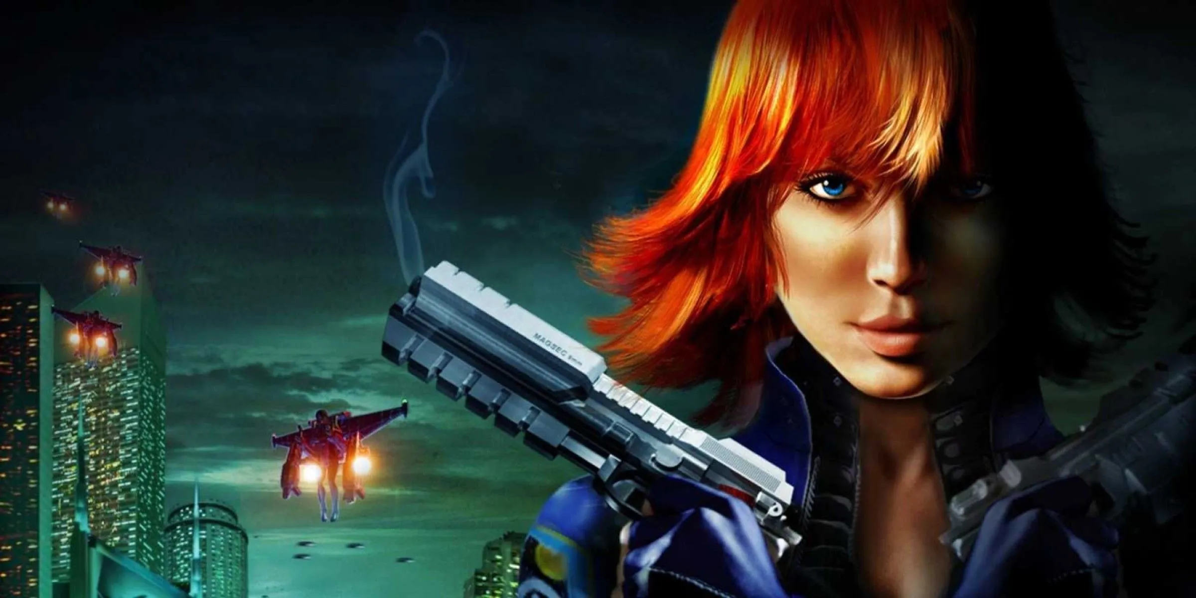 Hình ảnh quảng bá của Joanna Dark, nhân vật chính trong game Perfect Dark, biểu tượng của game bắn súng góc nhìn thứ nhất trên Nintendo 64 đang được tái khởi động cho PC