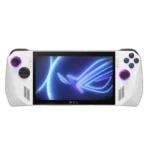 Hình ảnh render của máy chơi game cầm tay Asus ROG Ally với thiết kế hiện đại và công thái học.