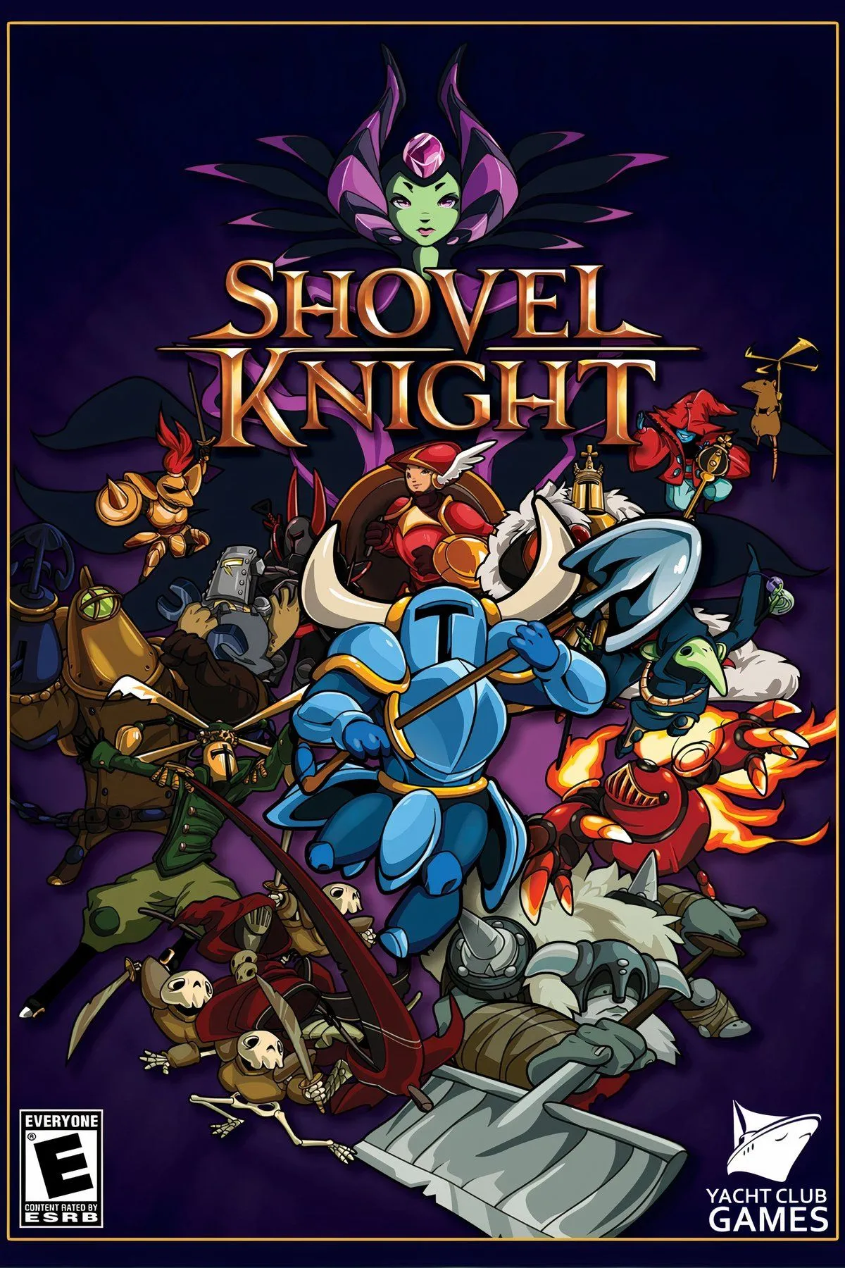 Hình ảnh Shovel Knight với phong cách đồ họa 8-bit cổ điển