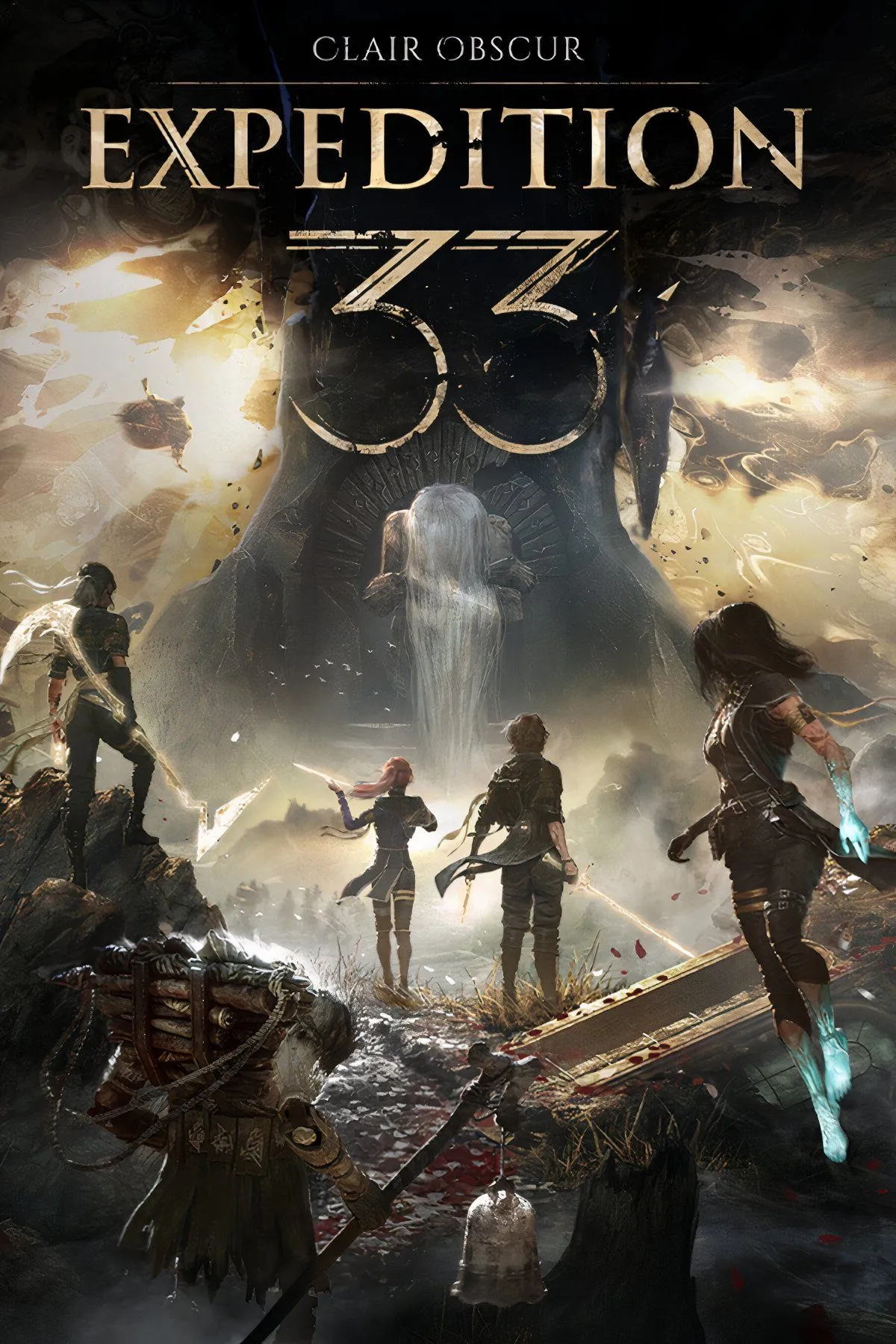 Hình ảnh tổng hợp các nhân vật và cảnh chiến đấu trong game RPG Clair Obscur Expedition 33