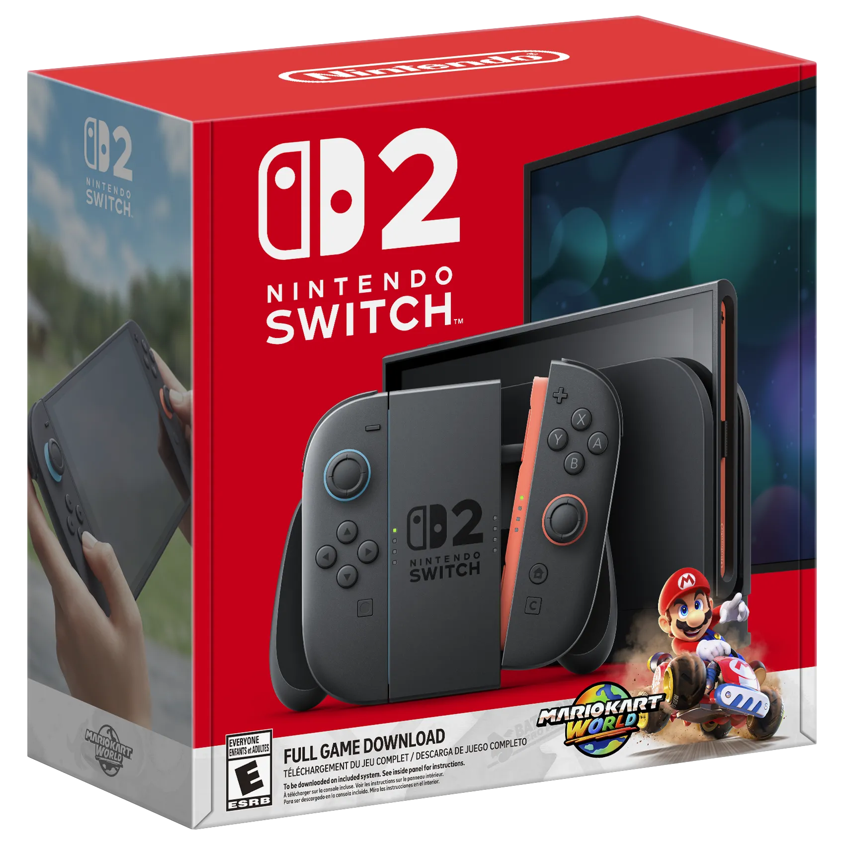 Hộp bundle Nintendo Switch 2 Mario Kart World, minh họa gói sản phẩm được đặt trước nhiều nhất